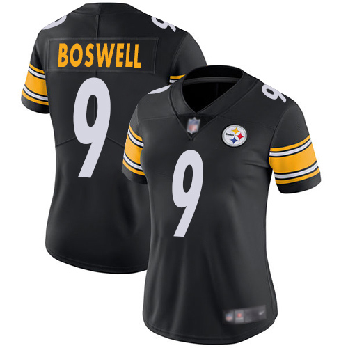 Women Pittsburgh Steelers Football 9 Limited Black Chris Boswell Home Vapor Untouchable Nike NFL Jersey